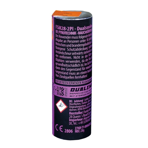 Rauchbombe Dualsmoke 28mm Pink