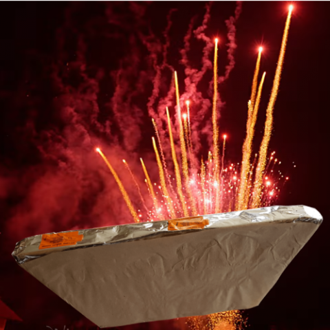 Pyrotrade Golden Rain Red Comet