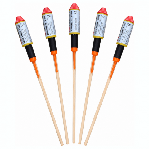 Zink Feuerwerk 906 - Rote Blinker mit Silberschweif - 5er Pack
