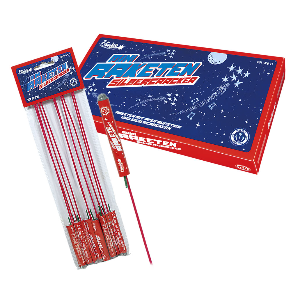 Funke Mini-Raketen Silbercracker 100er