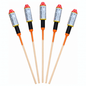Zink Feuerwerk 906 - Rote Blinker mit Silberschweif - 5er Pack